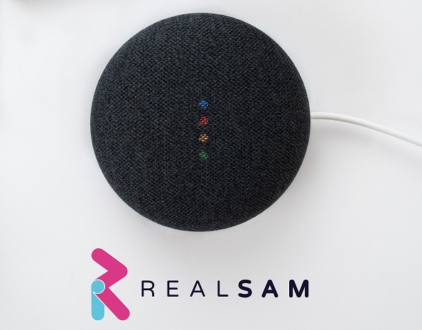 RealSAM Speaker is a Google Home Speaker with a subscription to RealSAM