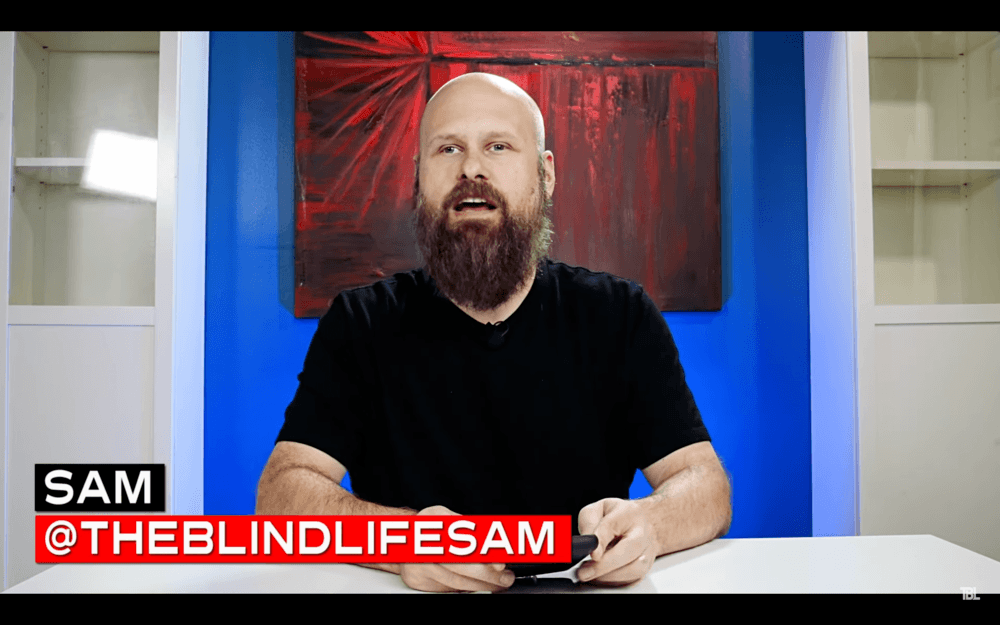 Sam Seavey from The Blind Life reviewing RealSAM Pocket