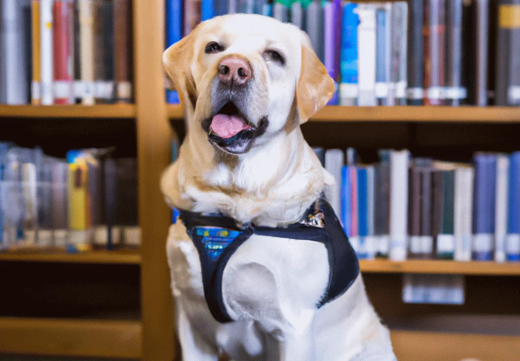 An Image Guide Dog in a Library
