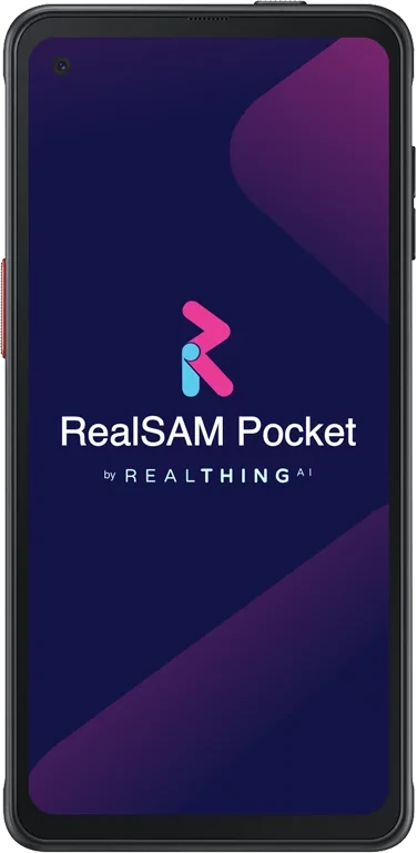 The screen of RealSAM Pocket smart phone