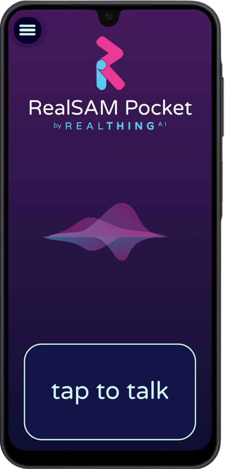 An image of RealSAM Pocket using the Samsung A17 handset