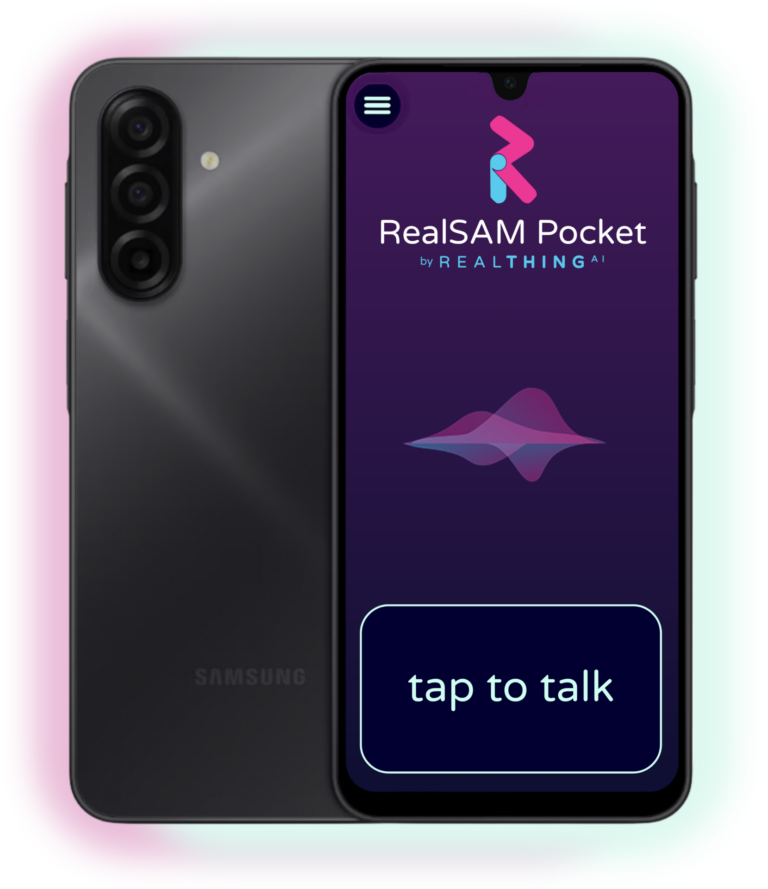 An image of RealSAM Pocket on the Samsung A17 handset