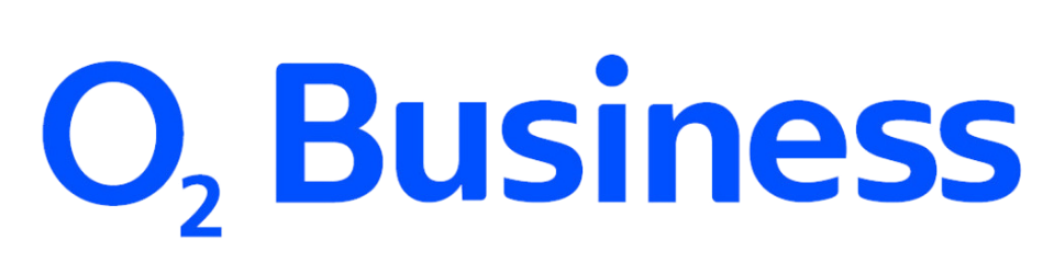 The O2 Business Logo, in bright blue.
